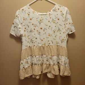 Floral, Large, Paper crane blouse